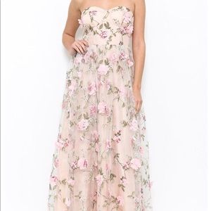 Floral detail maxi dress